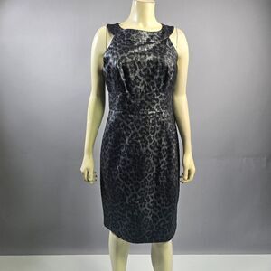 Black and Silver Halter Midi Dress R8